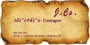 Járfás Csongor névjegykártya