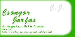 csongor jarfas business card