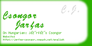 csongor jarfas business card